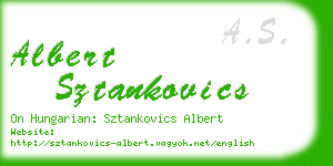 albert sztankovics business card